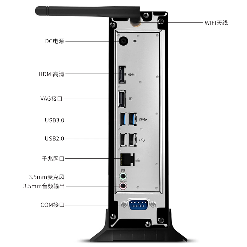 PC Core i7 Mini PC portátil Miniequipo de sobremesa DDR3L RAM Mini ordenador montado en la pared