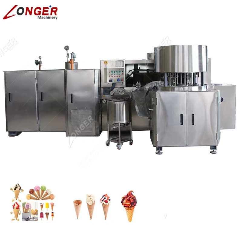 Automatic Waffle Bowl Crunchy Cone Manufacturing Ice-Cream Cone Rolling Machine