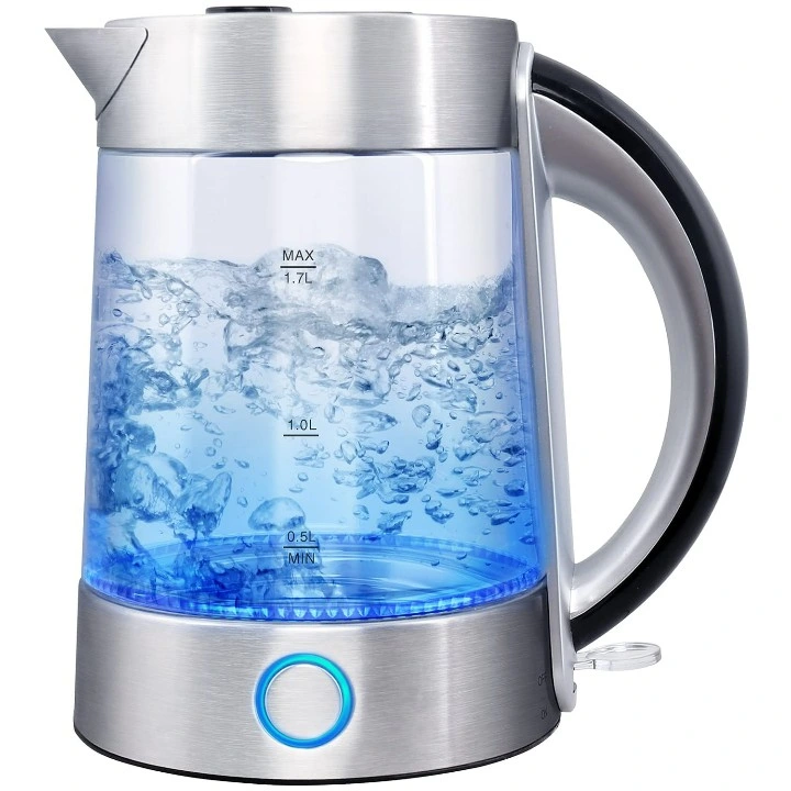 Factory Outlet Cordless Glass Water Boiler Stainless Steel Filter Electric Kettle