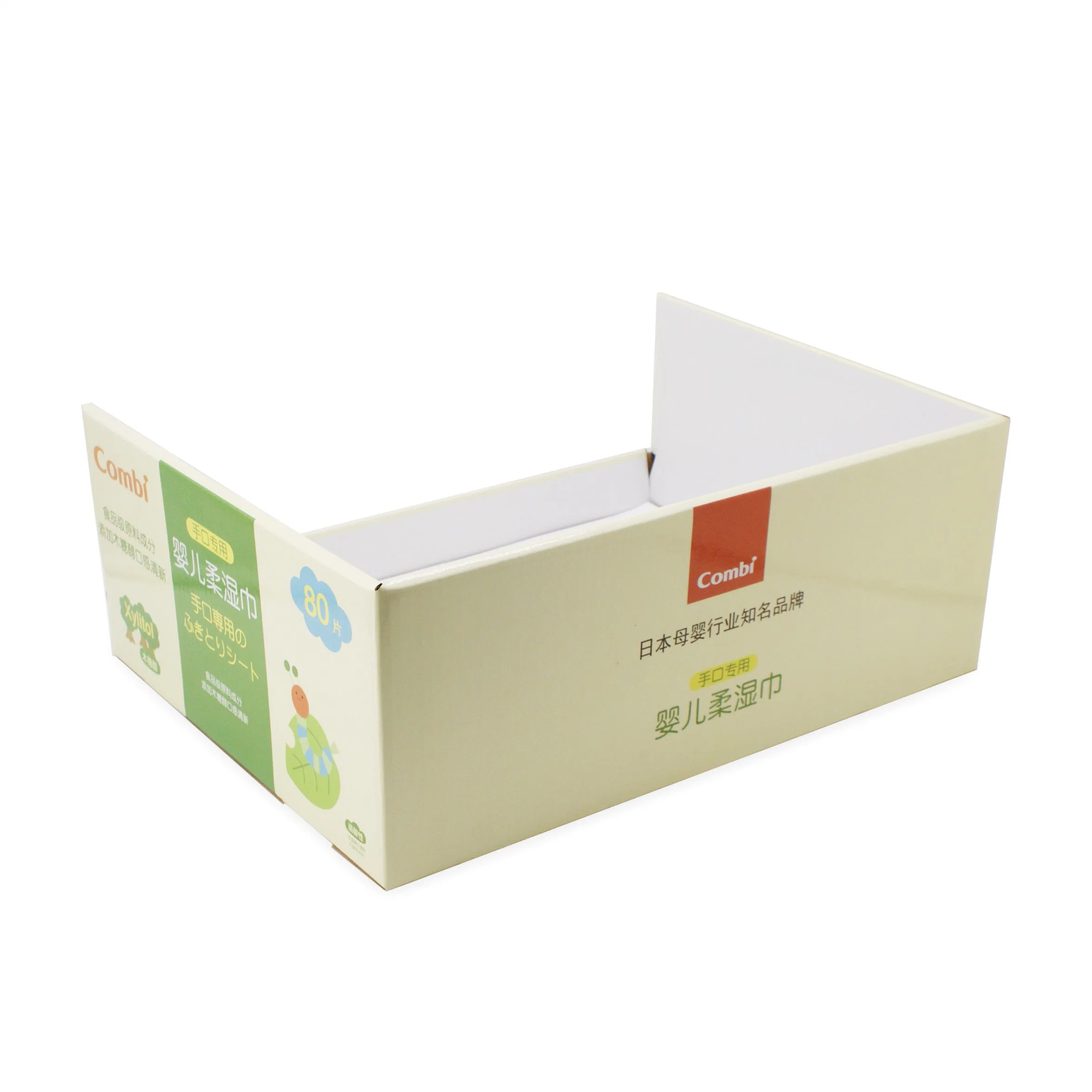 China fabricante de embalagens de papel Exibição de tecido molhado Box