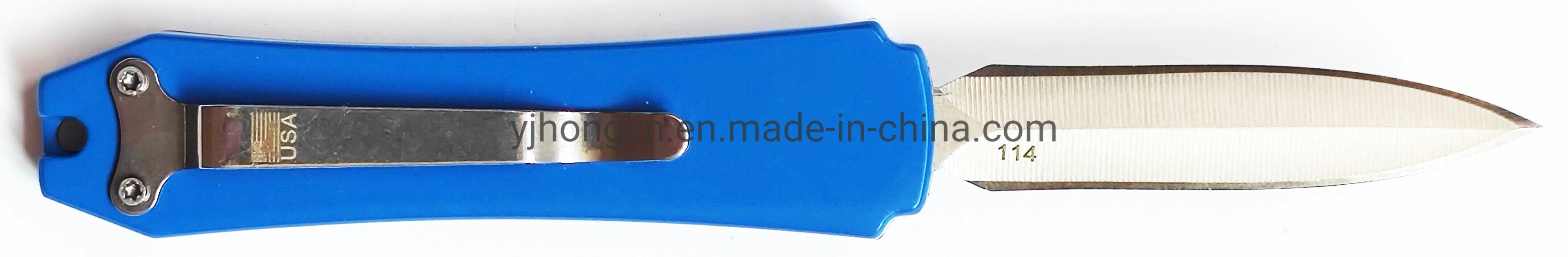 Mini Pocket Auto Micro lâmina de comutador automática Caça OTF - comutador deslizante Faca