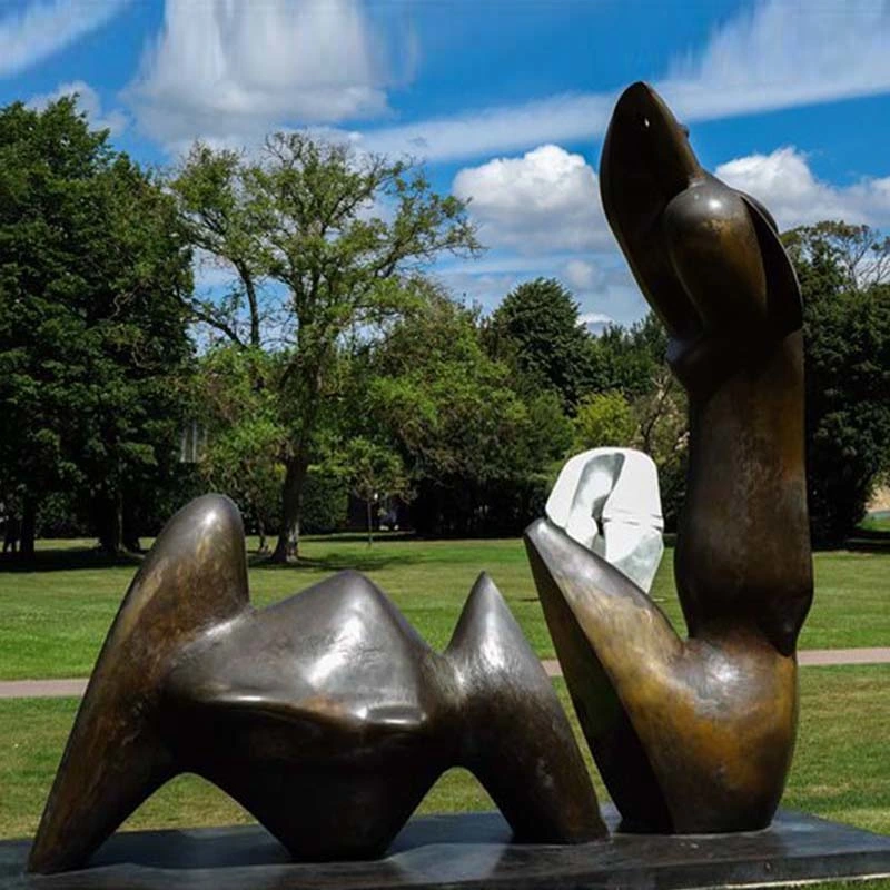 Custom Beliebte Outdoor Abstrakte Kunst Dekor Berühmte Bronze Henry Moore Statue