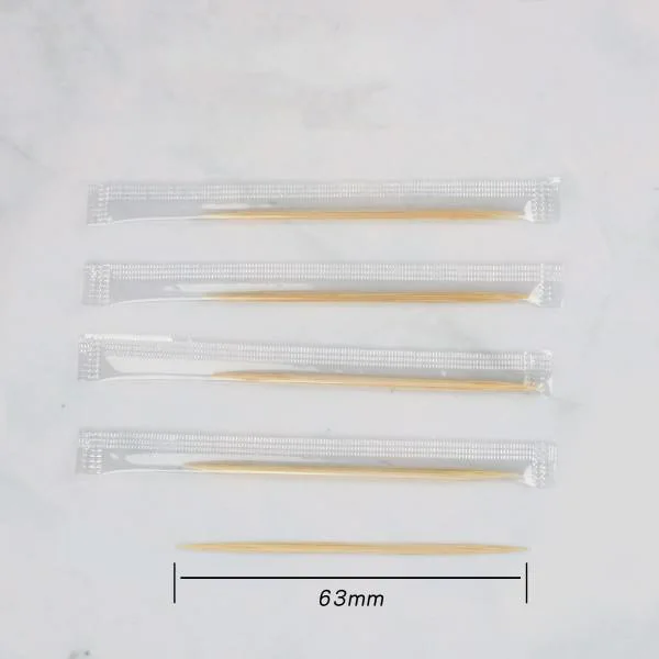 Bulk Cheap Professional Stick Disposable Tooth Pick Bamboo Wooden Toothpicks with Wrapped OPP