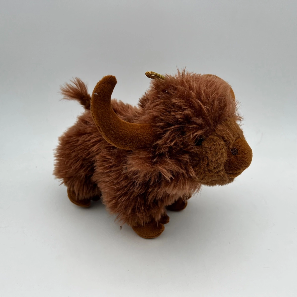 Brown Long Fur Special Yak Highland Cattle Plush Toy Fluffy Soft Yak Stuffed Animals