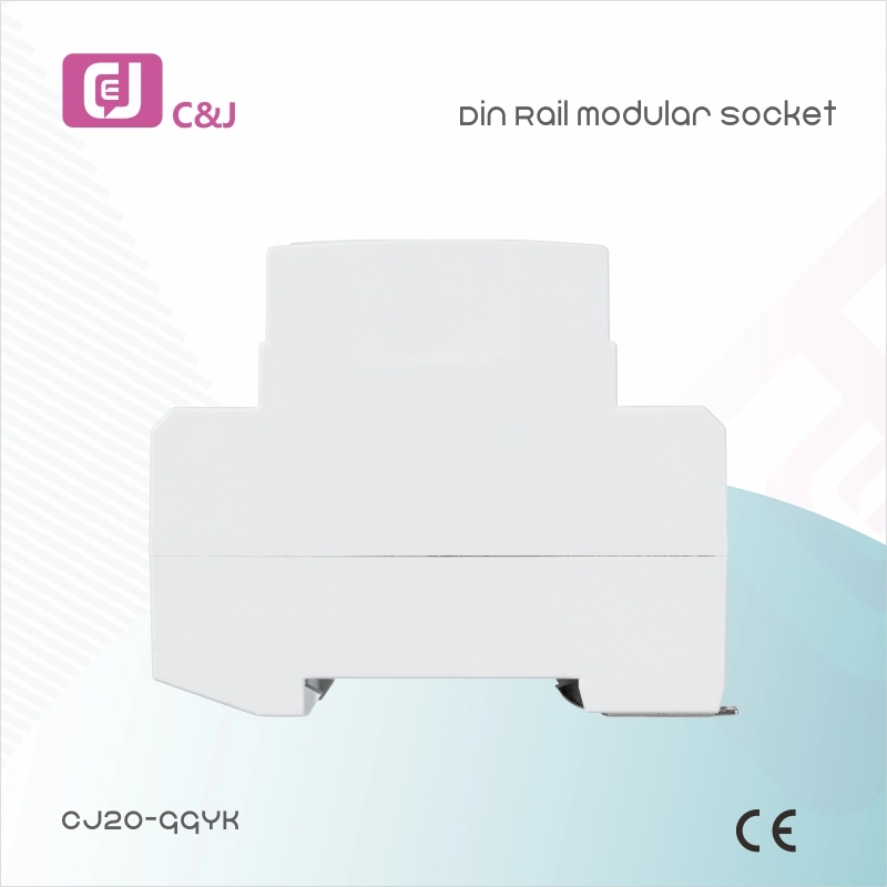 Modular EU Sockets Outlet with Kids Protection DIN Rail Modular Socket