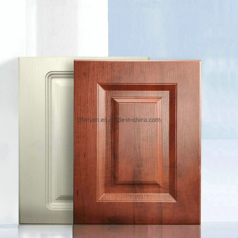 Muebles de cocina Partes 18mm RTF Thermofoil PVC Vacuum MDF Puerta de gabinete de cocina/Puerta de armario