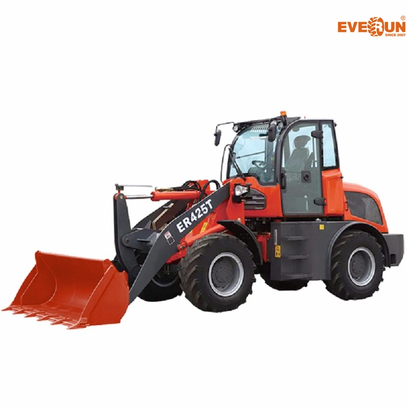 Everun High quality/High cost performance  Er425t 2.5ton CE Approved EPA Euro S355 Steel Material Hydraulic Farm Compact Articulated Mini Wheel Loader