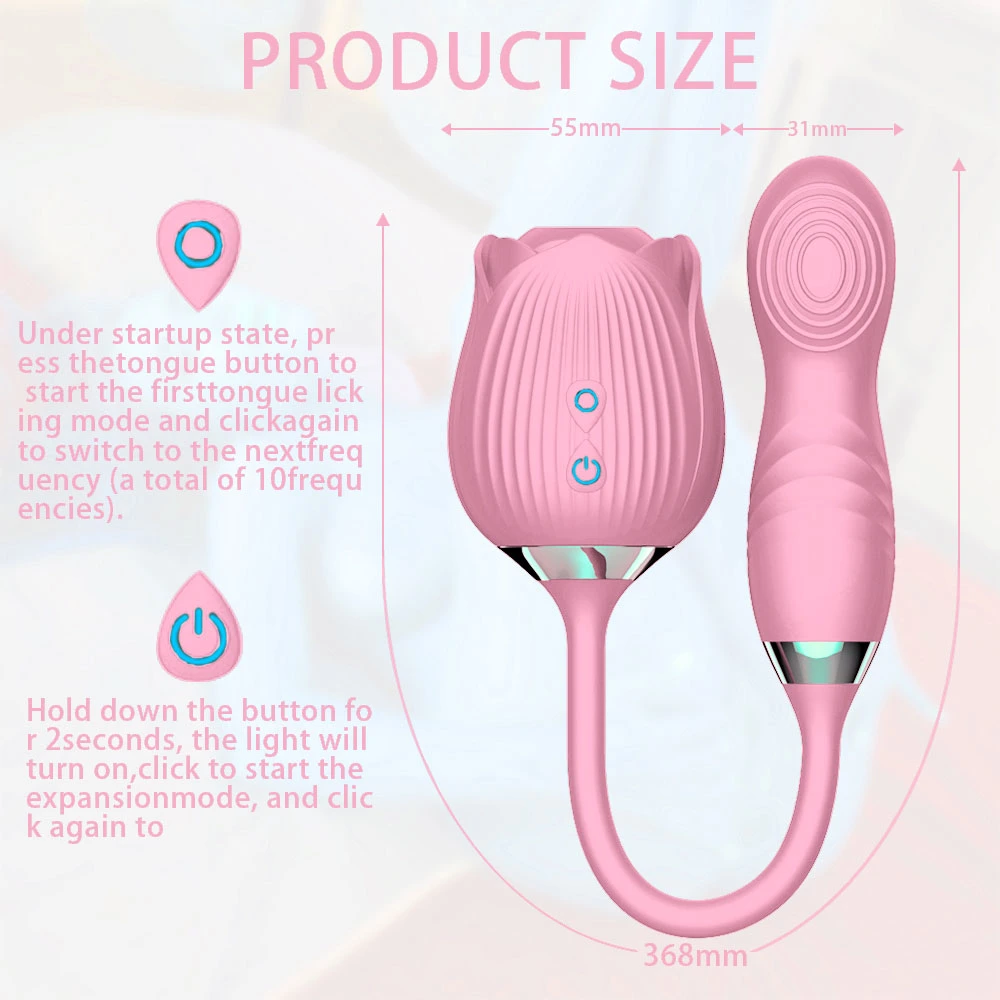 Generation 4 Wholesale/Supplier Rose Toy Sucking Clit Pink Rose Clitoris Sucking Vibrator Rose