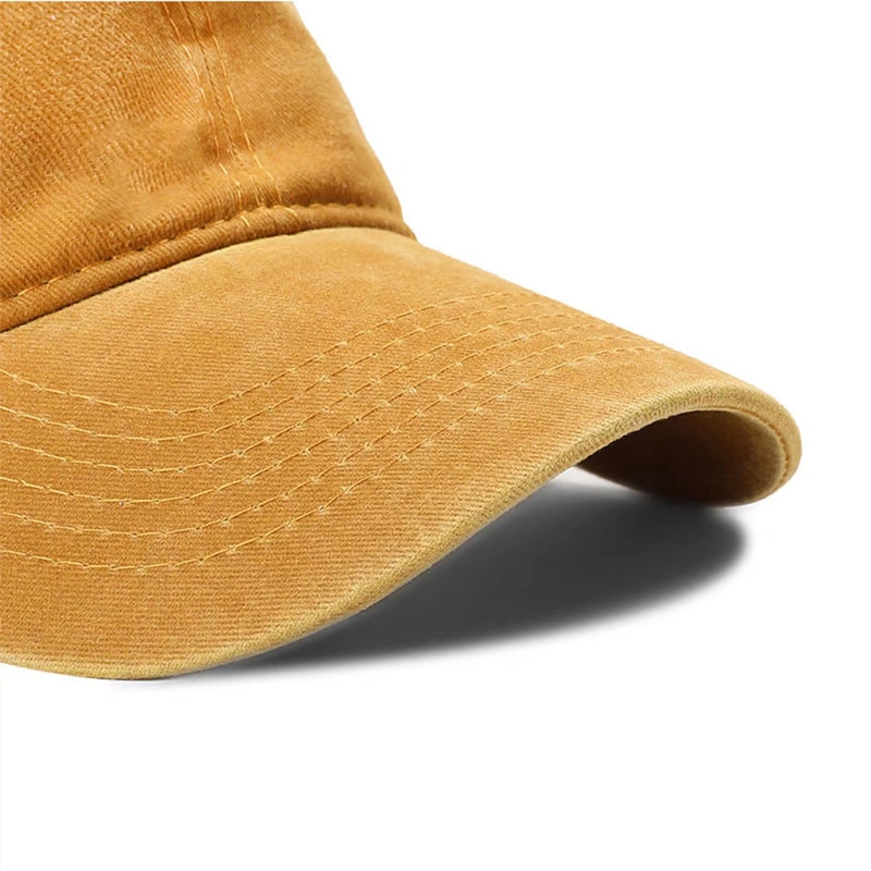 Casquette vintage pour hommes et femmes en coton délavé avec broderie personnalisée.