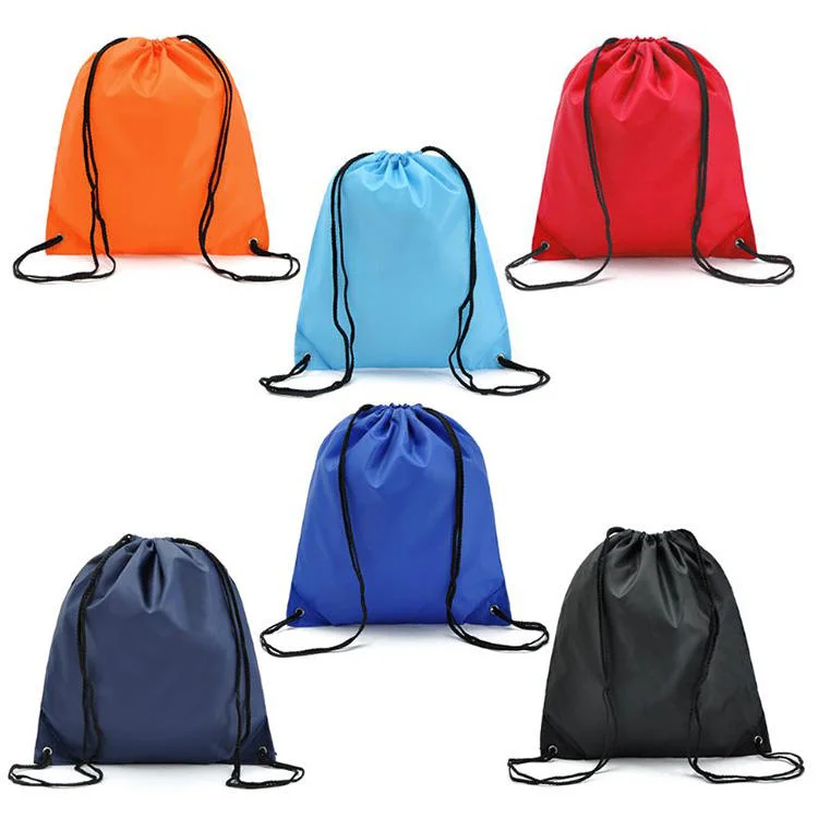 Waterproof and Portable Sports Bag Thickened Belt Gym Drawstring Shoes Bag Storage Clothes Custom Logo