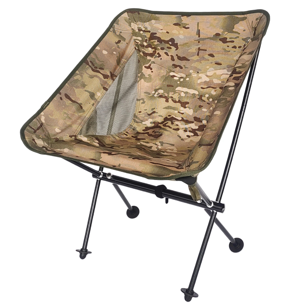 Diseño de camuflaje Mobiliario de exterior Picnic Beach Chair Fishing aluminio aleación Silla plegable