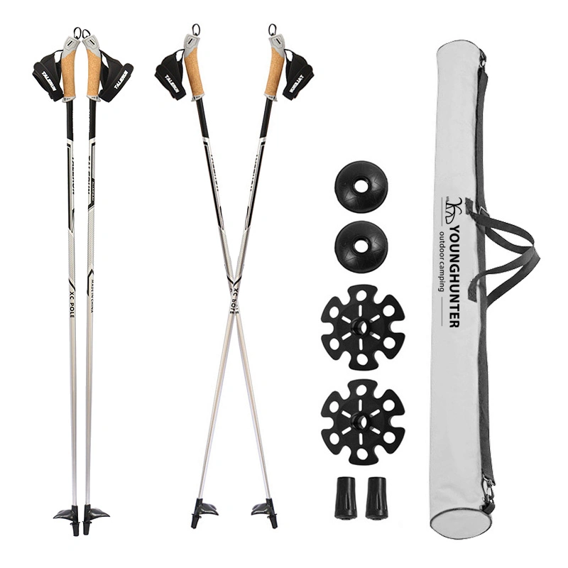 Nordic Walking Stick Straight Handle Hiking Trekking Poles Carbon Fibre Walking Stick Folding Hiking Sticks Trekking Pole