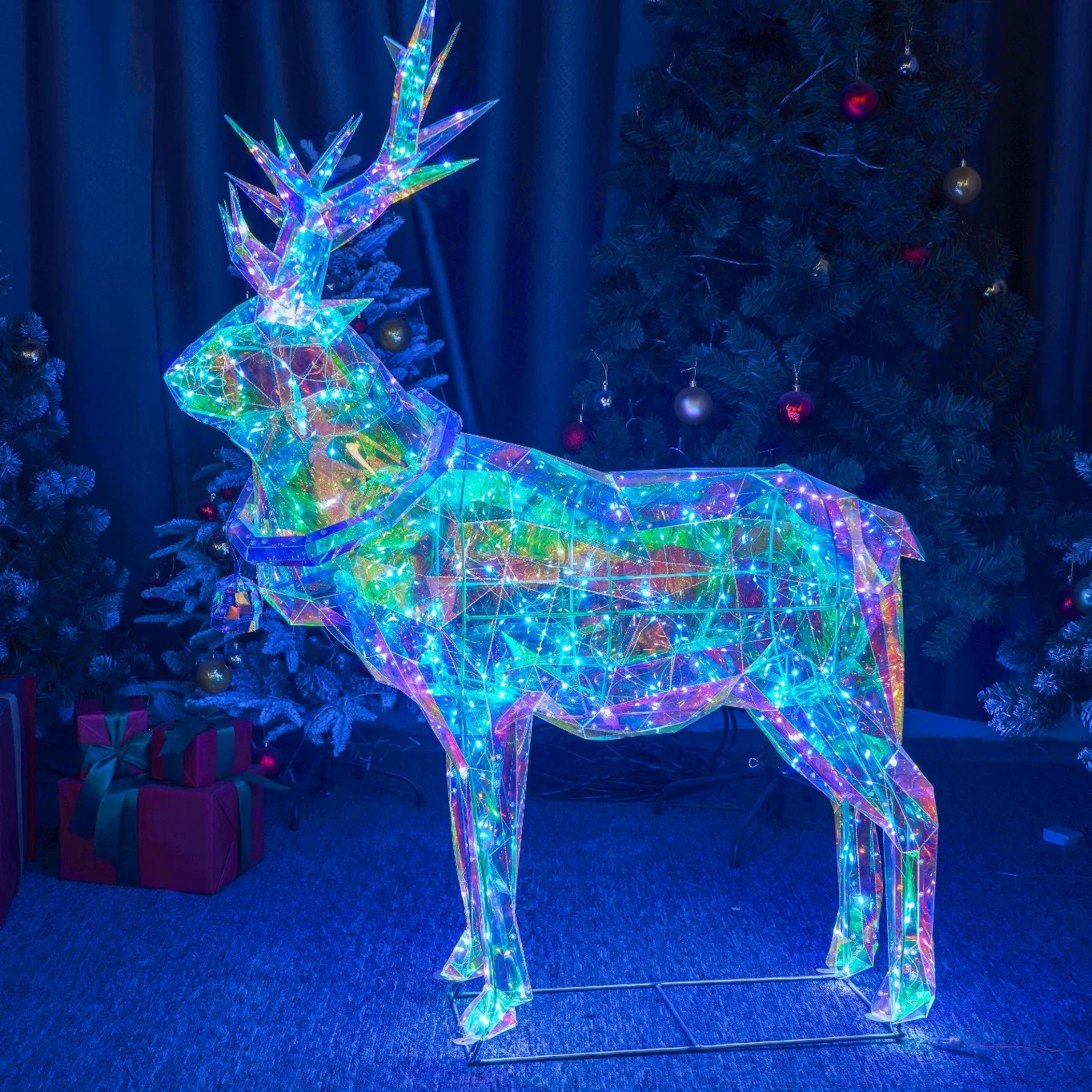 Luces LED de ciervos hadas regalos de Navidad vacaciones 3D Iluminación de Navidad Ornamentos LED iluminación exterior