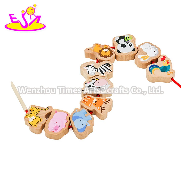 2020 Hot Sale Educational Wooden Stringing Beads for Toddlers W11e158