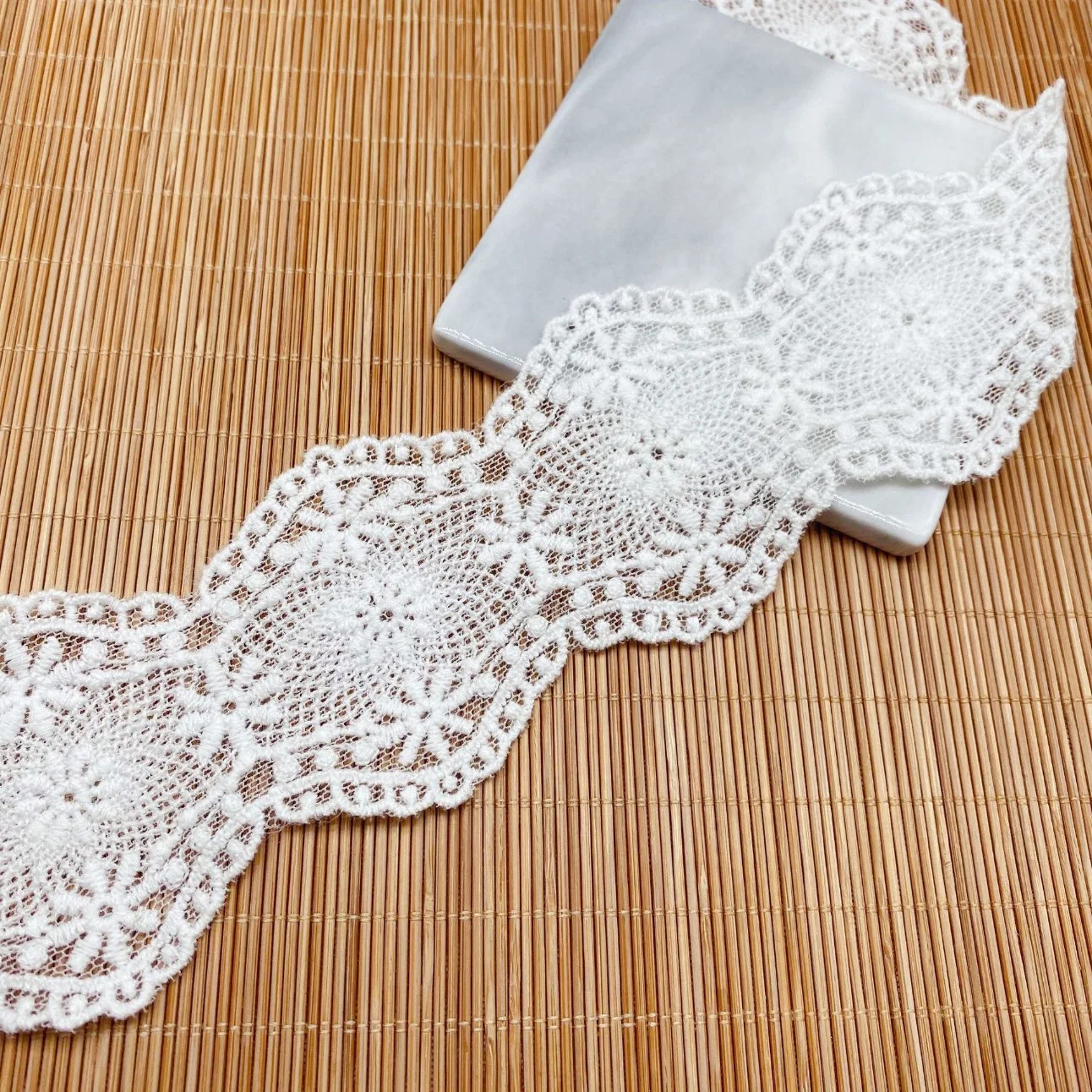 Lace Cotton Lace Home Soft Decoration Double Mesh Yarn Bar Code Flower Embroidery