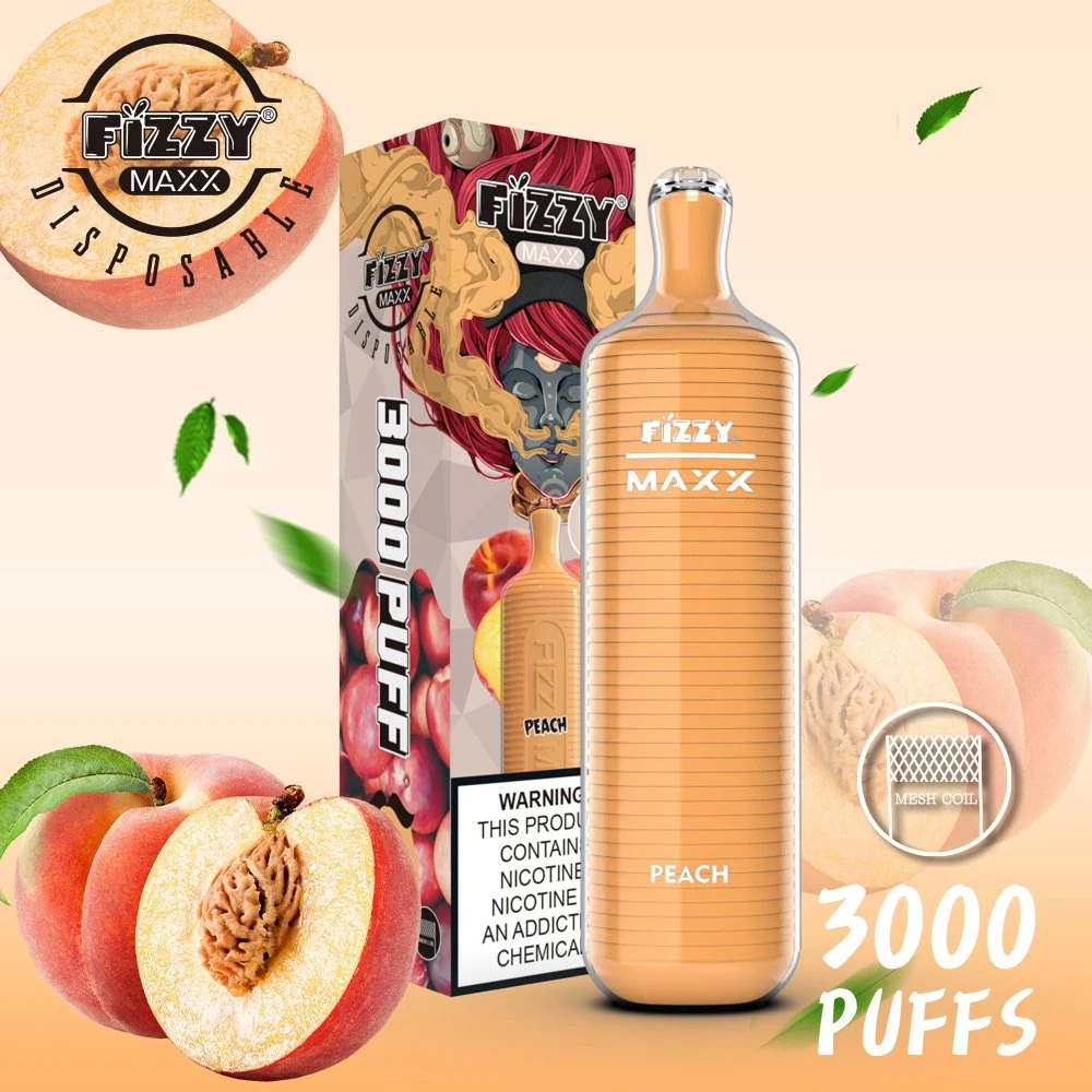 Meilleures ventes Fizzy Maxx 3000 puffs Atomizer 5% nicotine Mini jetable Cigarette électronique fumée de Vape E CIG