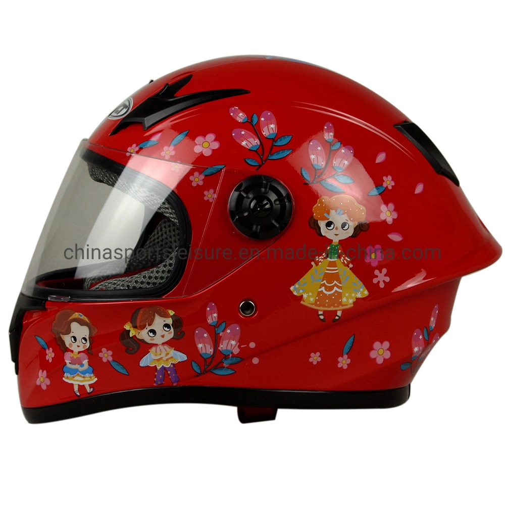 Kids Lovely ABS Material Single Visor Full Face Motorcycle Helmet