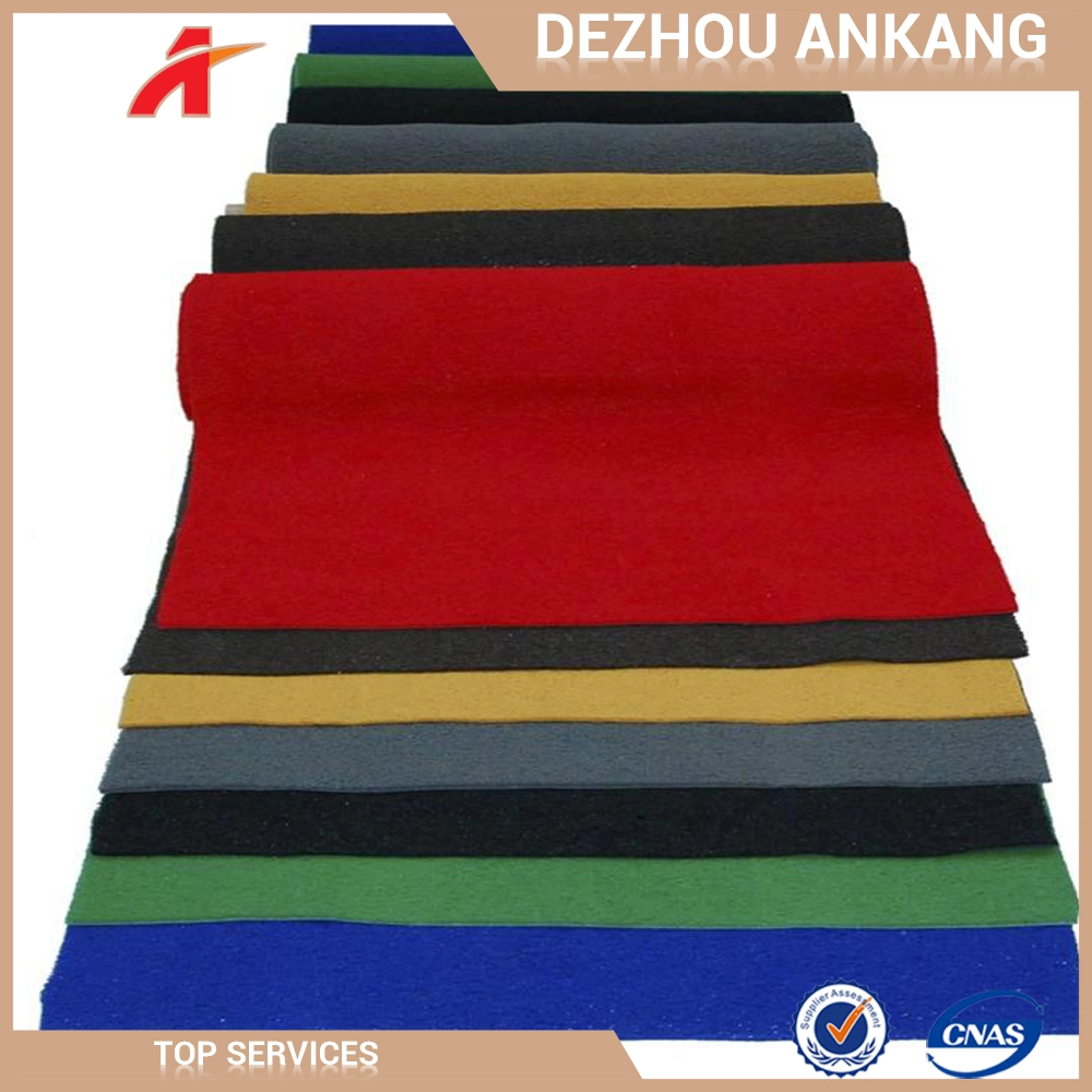 Popular Multi-Colour Soft Plain-Surface Velour Carpet Nonwoven Exhibition Carpet