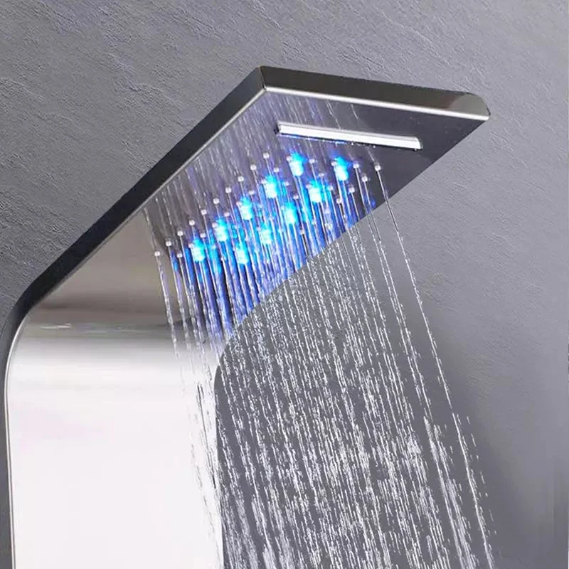 Panel de ducha de pared con LED de alta calidad Panel de ducha de un solo mango de acero inoxidable termostático de temperatura constante