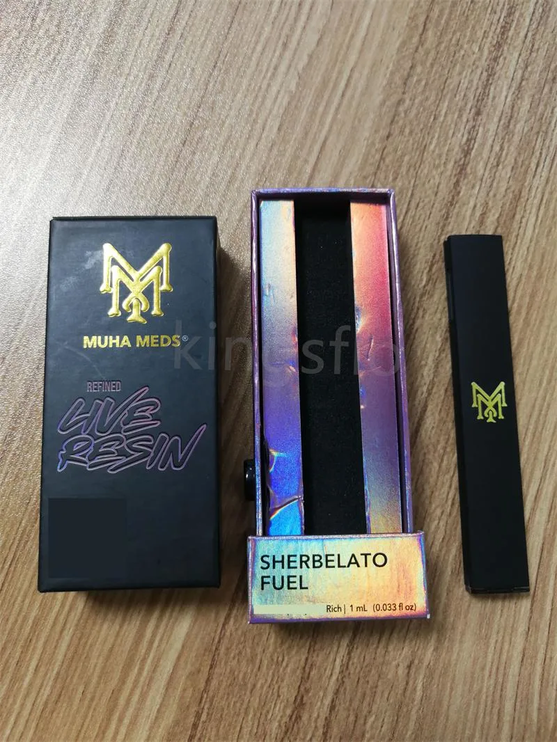 Muha Meds Disposable/Chargeable vapes Vape Pen 280mAh Battery Rechargeable 10 Strains 1ml Empty Carts with Packaging