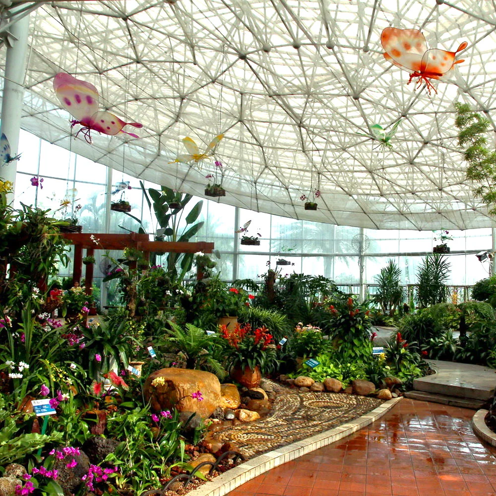 Tunnel/Venlo Film Glass Greenhouse with Wet Curtain/Coolelectric Fan/Boiler/External/Internal Shade/Skylight