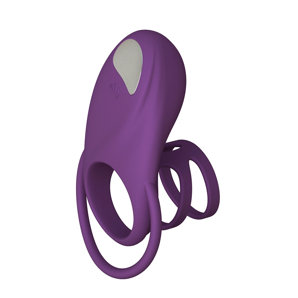 10 Speeds Time Delay Vibrating Cock Ring Silicone Sex Toys USB Charged Penis Rings Sexual Vibrator