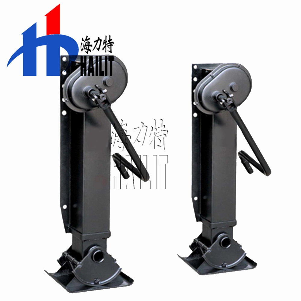 Lowbed Flatbed Trailer Parts Double Handle Trailer Leg Landing Gear (02)