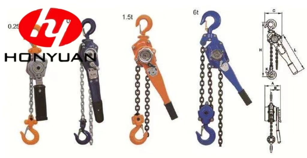 Manual Equipment Lifting Steel Lever Block Hoist with G80 Chain