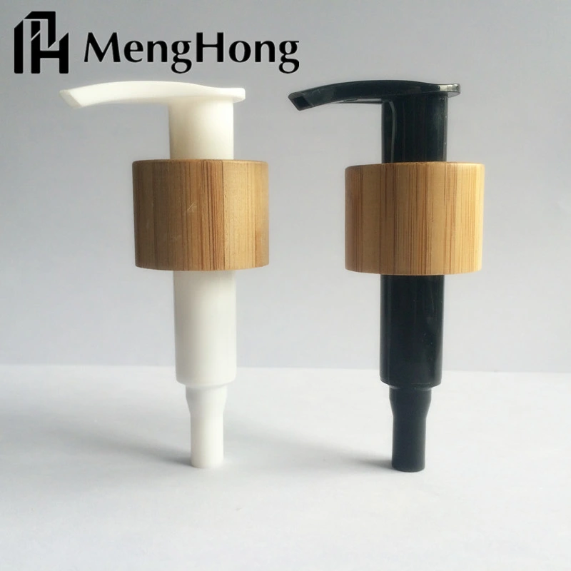 Dispenser Cosmetic Plastic Lotion Pump with Bamboo for Bottle