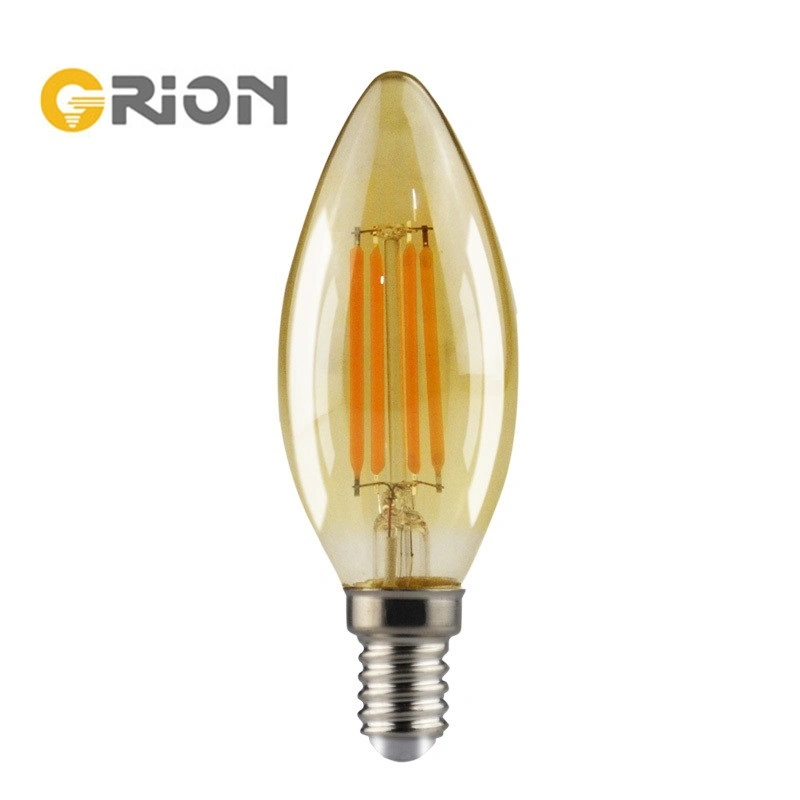 C37 Candle E14 Dimmable Retro Vintage Amber Mini LED Filament Bulb Lamp