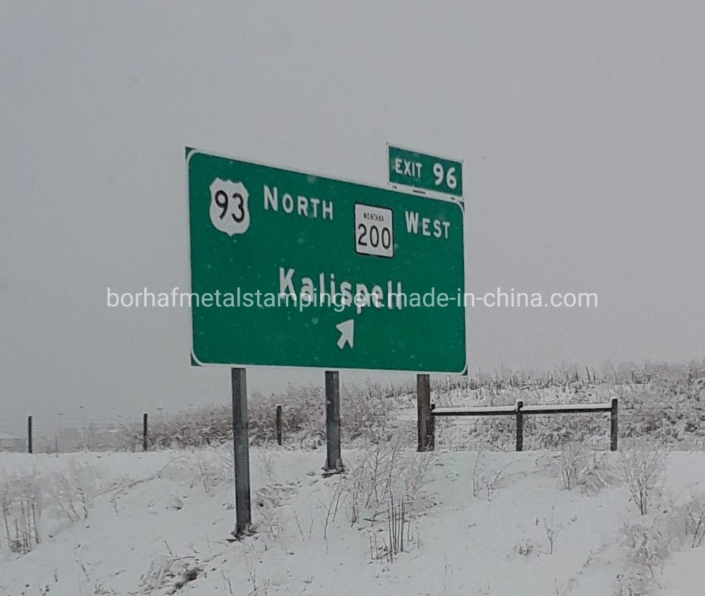 Signo de la calle postes de acero galvanizado y soportes para la autopista y señales de tráfico