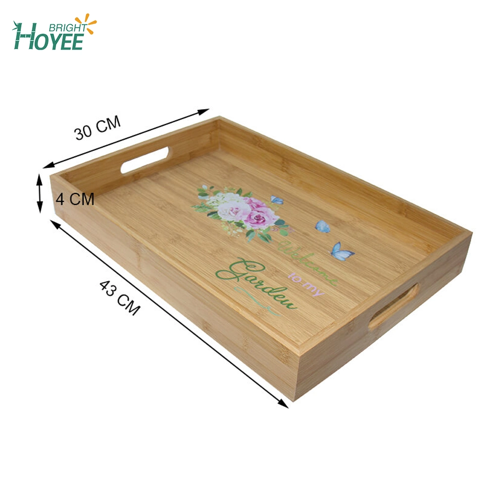 Wholesale/Supplier Bamboo Retangle Serving Tray for Storage Food and Plate