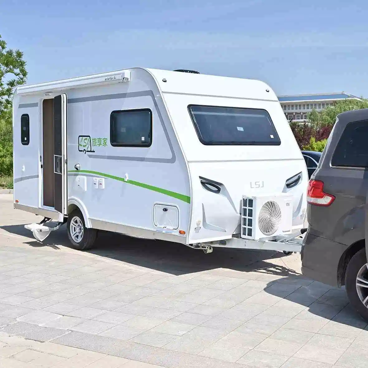 Kleiner Anhänger mit Zughinter-Anhänger Mini-Anhänger für Camping Wohnmobil Wohnwagen