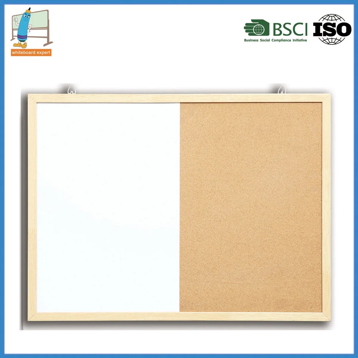 إطار خشبي 24×18 بوصة Push Pins Bulletin Corkboard