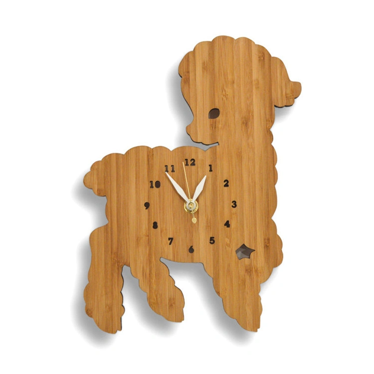 14-дюймовый минималистский Creative Designer бамбуковый Интерьер Настенные часы из дерева