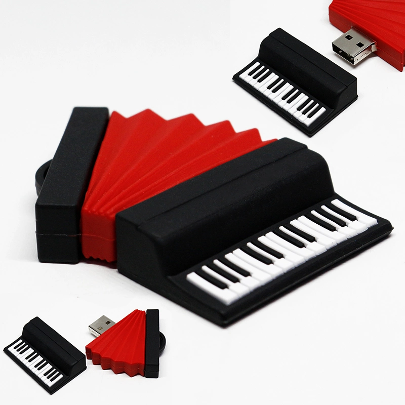 Custom Shape Musical Instruments Accordion PVC USB Flash Drive USB Drive USB Stick Pen Drive USB