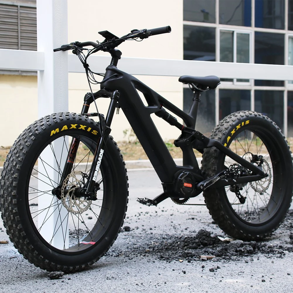 Factory Direct Carbon Fiber Frame 26 Inch 48V 1000W Motor Ebike Bicycle Powerful Fat Tire Mountain Electric Dirt Bike