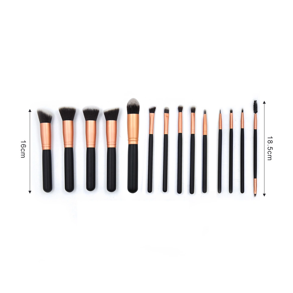 Cruelty-Free Synthetic Fiber Bristles Wooden Handle Premium Make up Brush Cosmetic Makeup Brush Set for Foundation Blending Blush Concealer Eye Shadow