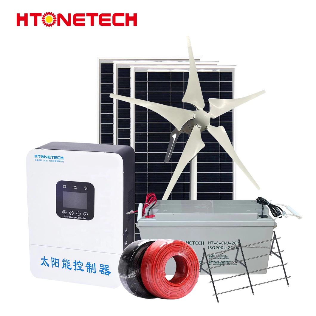 Htonetech Mono Solar Panel 450watt Suppliers Wind Power Equipment China Solar Wind Hybrid Energy System with AC Wind Generator System