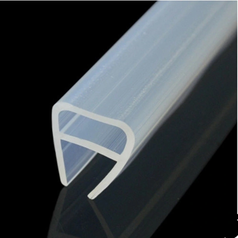 U-Shape Transparent Silicone Rubber Profile/Extrusion for Glass Window and Door Sealing