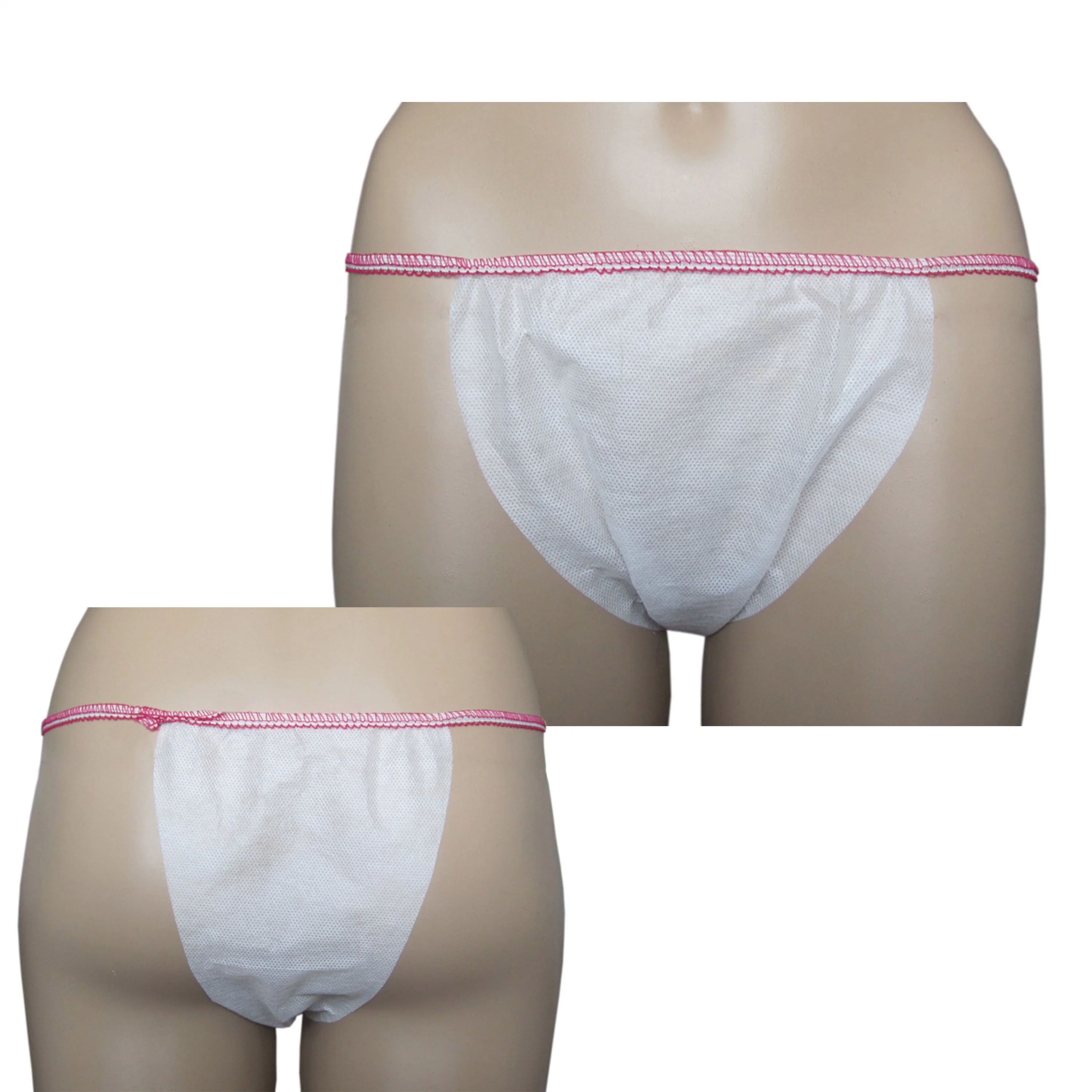 Hot Sale Disposable Thong Panties, Nonwoven Disposable Absorbent Panties for Salon Hospital