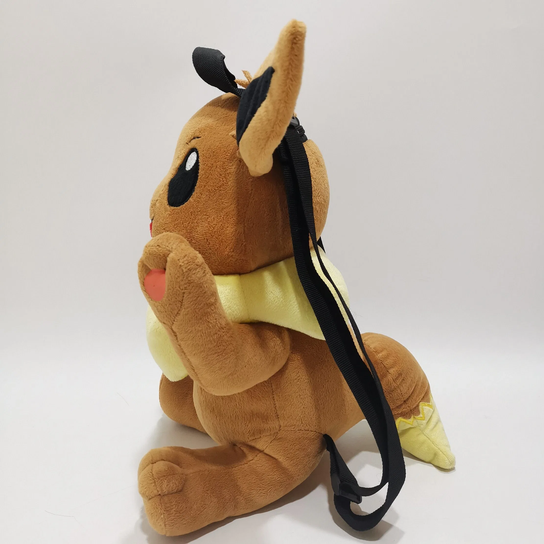 Hot-Selling Licensed Plush Toys Pokemon Series Soft Stuffed Eevee Backpack Cute Bag Gift for Kids