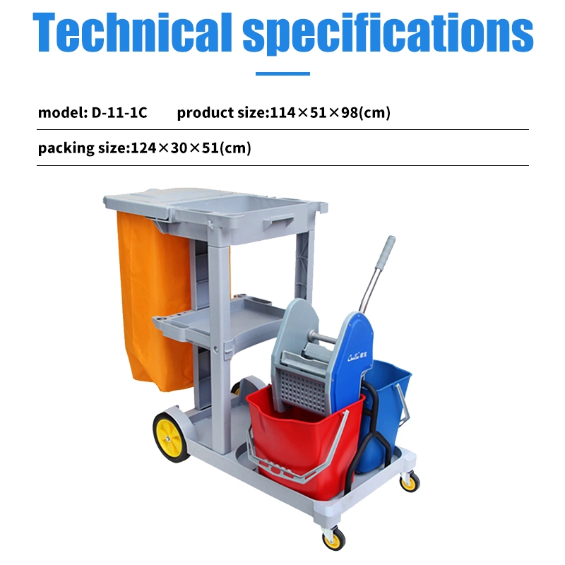 Mehrzweck-Hotel Reinigung Trolley-Wagen Service-Wagen Werkzeugwagen