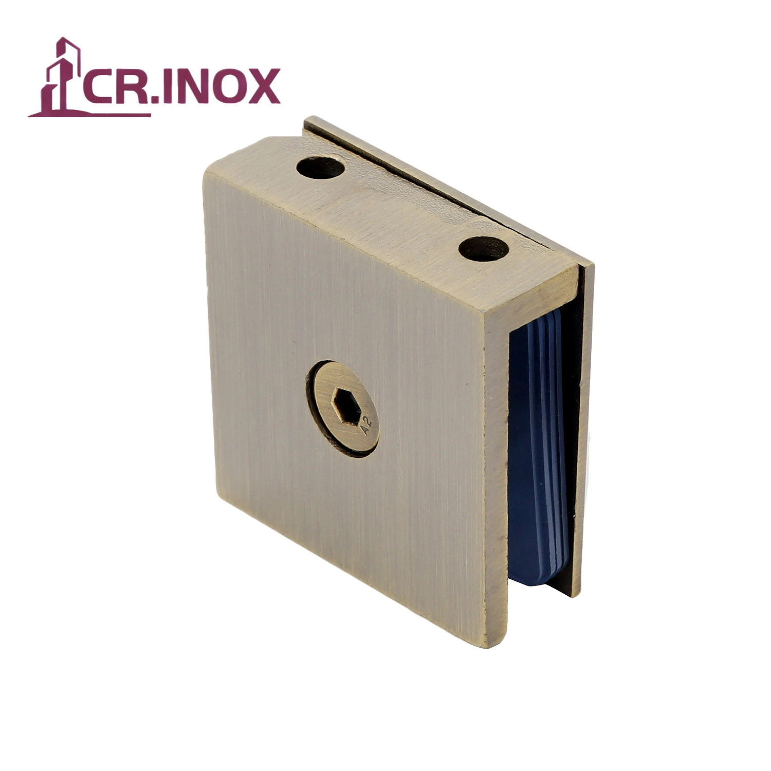 Brushed Gold SS304 Casting 0 Degree Shower Room Glass Connector