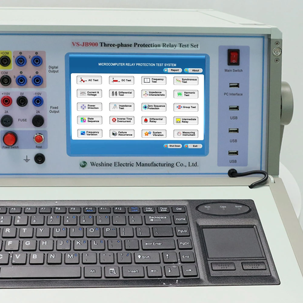 Relé de microcomputador instrumento de proteção elétrica trifásica Calibrador de Proteção