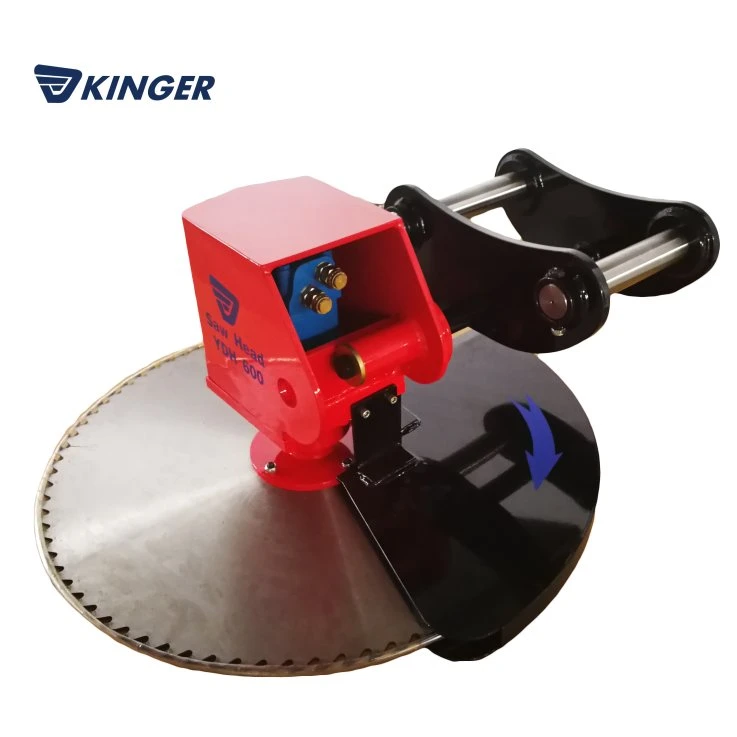 Kinger Best Excavator Wood Saw Attachment Hydraulic Circular Head High Speed Sharp Blade China Supplier Factory Outlet