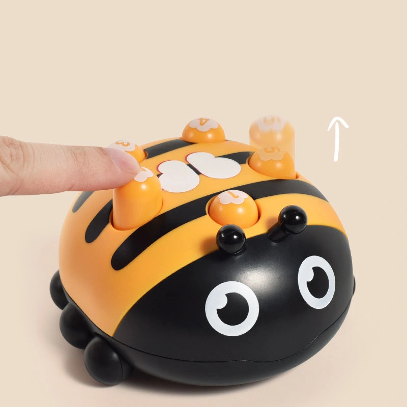 Cartoon Educational Sliding Friction Ladybug Inertia Toy Baby Whack a Mole Game Toy Cartoon Press Rebound Game