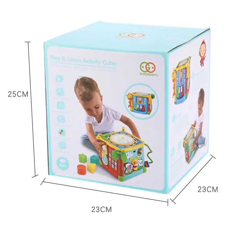 Aprendizaje musical Cube Toys Baby Gift Drum actividad educativa para Niños