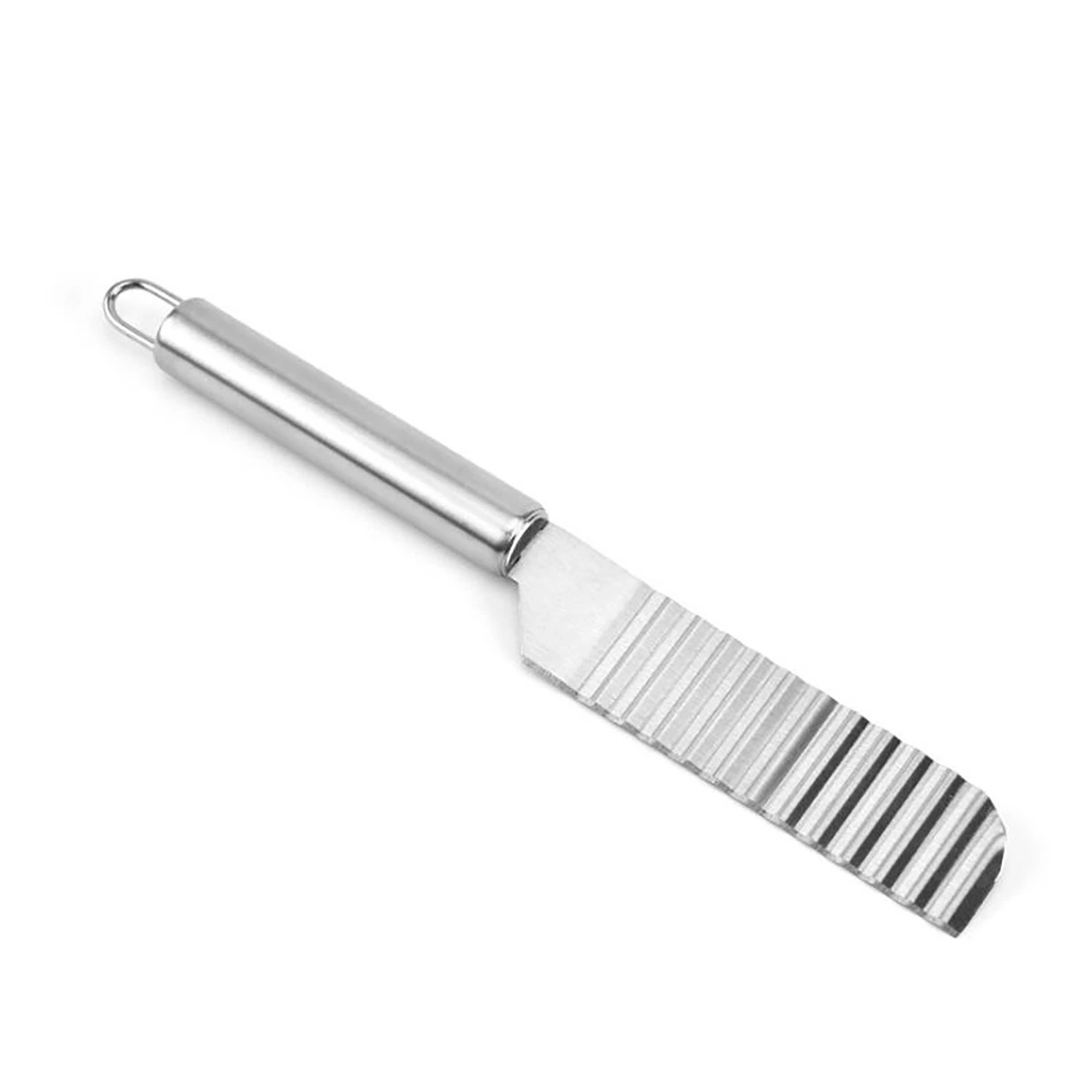 Crinkle Cutters Wave Crinkle Cutting Knife, French Fry Slicer Stainless Steel Blade Potato Chips Fruit Vegetable Salad Slicing Wavy Knife, Wavy Edged Wbb12132