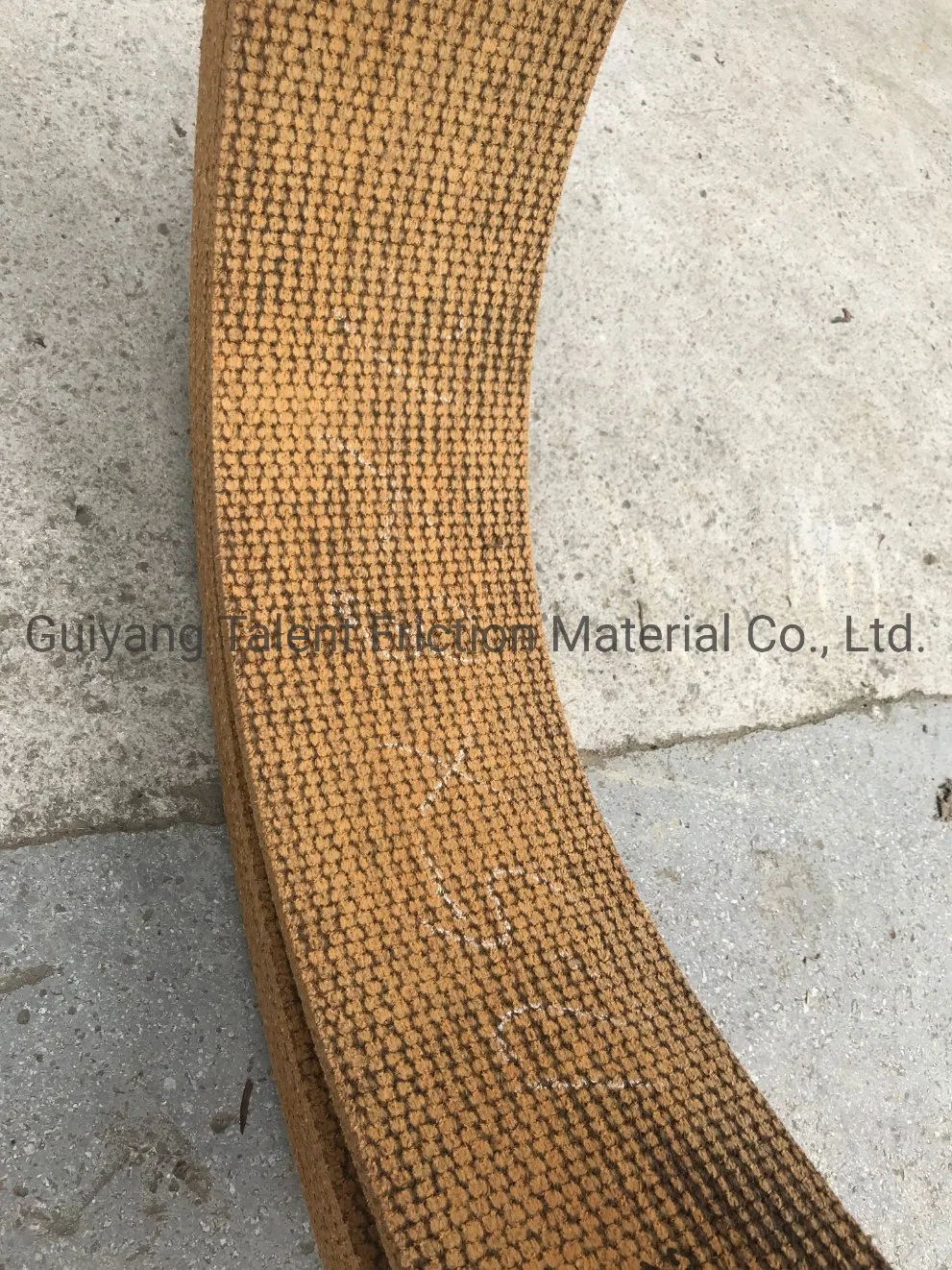 SAE Quality Standard 3'' X 3/8'' Semi-Flexsible Yellow Brown Color Woven Brake Lining Rolls in Customised Sizes